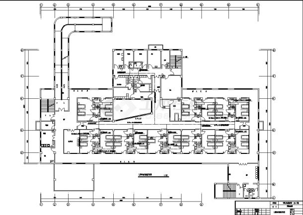 3层4690平米传染病房楼电气系统设计施工cad图纸-图二