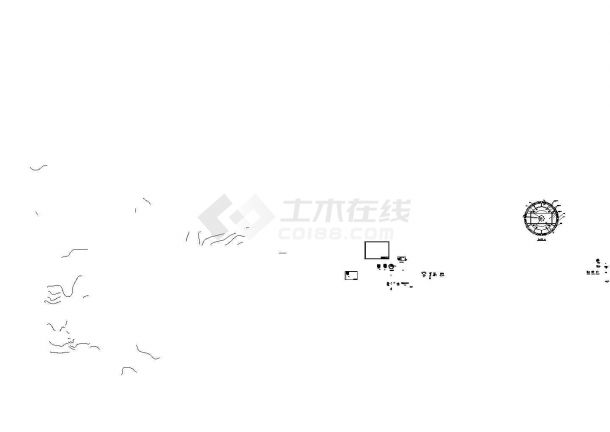 信阳市某滨河公园内部景观设计CAD图纸-图一