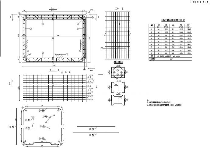 3米乘2米涵洞CAD详细布置CAD图纸（含横断面钢筋，示墙面钢筋，翼墙立面）_图1