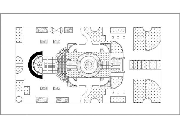 某小游园绿化规划设计cad总平面方案图纸（大院设计）-图一