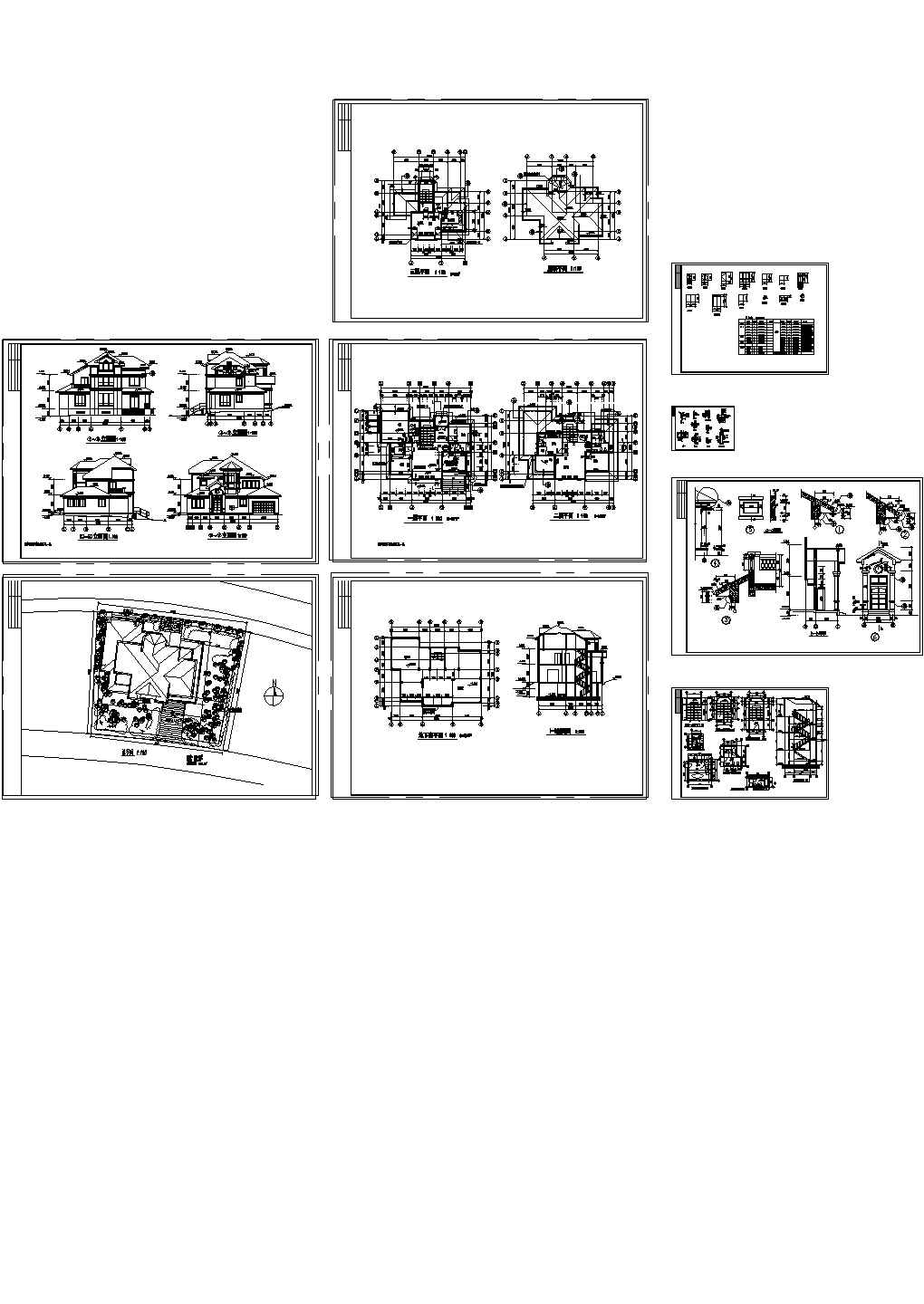 东阳别墅建筑设计全套图纸