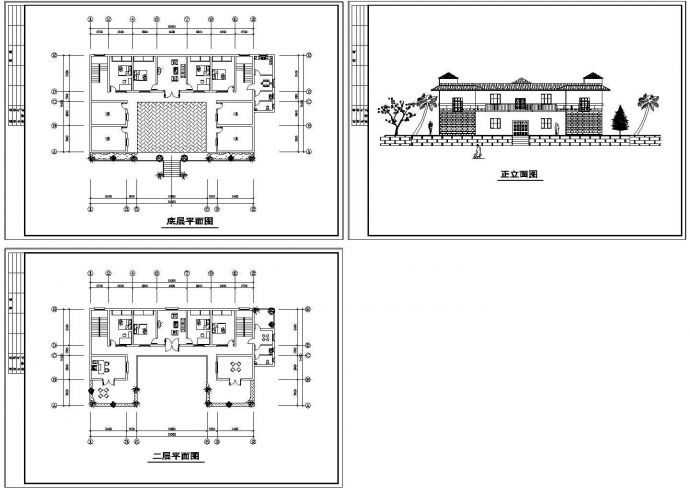 某地区多层别墅建筑方案设计施工图_图1