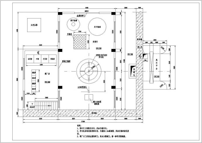 某地新合作商小型水力发电站厂房cad设计图纸_图1