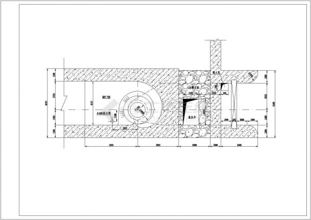某地新合作商小型水力发电站厂房cad设计图纸-图二