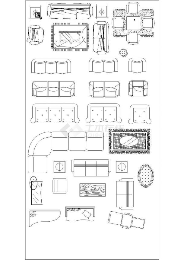 【苏州】某景区公寓内全套设施设计cad图纸-图一