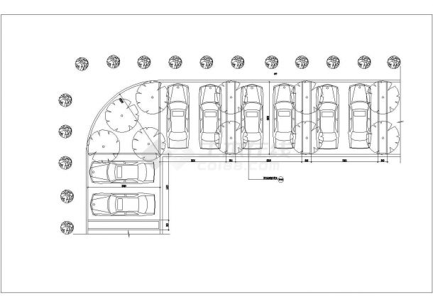 【南京】某精品小区停车场全套建筑施工设计cad图纸-图二