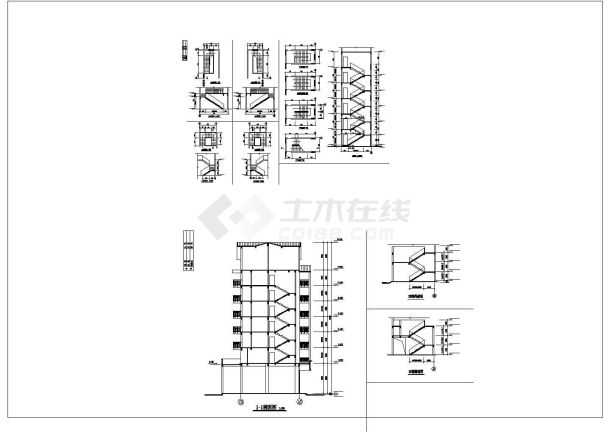 某地金天花园小区建筑设计cad图纸-图一