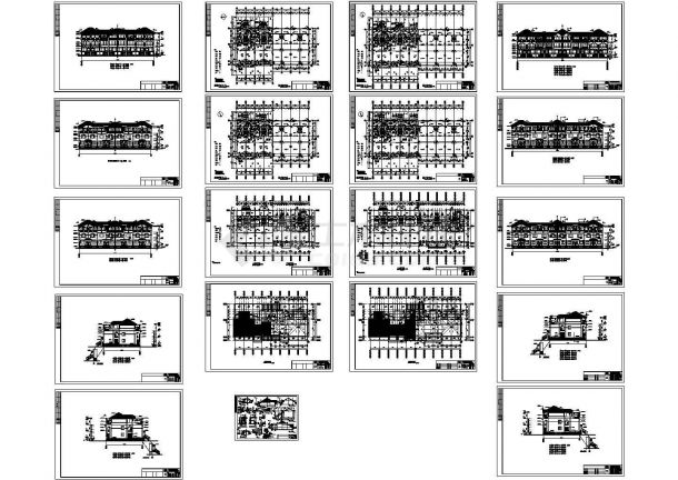 金碧骏鸿花园低密度住宅建筑设计施工图纸-图一