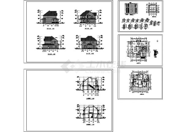 某二层别墅建筑CAD设计施工图-图一