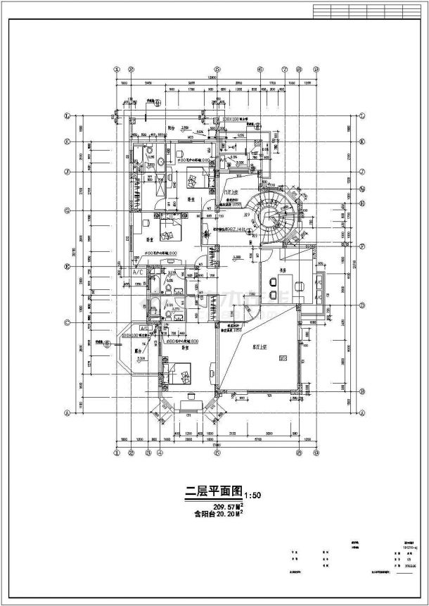 3层新中式风格独栋别墅建筑方案图-图二
