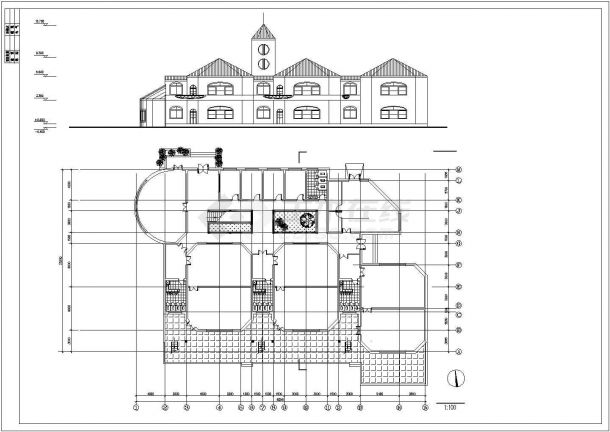 幼儿园建筑施工CAD参考图-图二