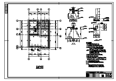 别墅设计_某二层半混合结构简欧风格别墅结构施工cad图，含效果图-图二