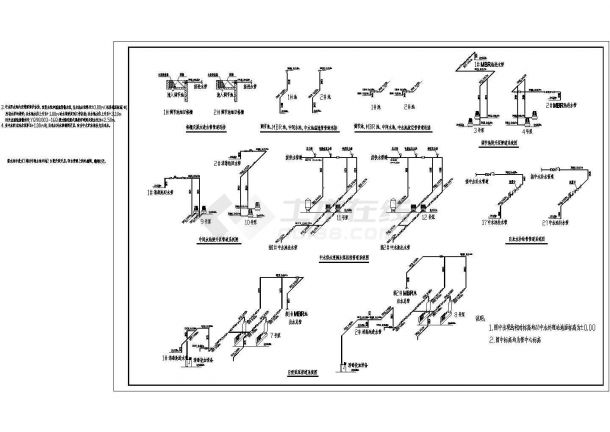 某MBR膜处理中水回用工艺设计详细方案CAD图纸-图一