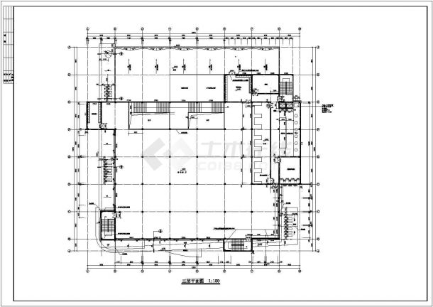 某地学校食堂建筑设计CAD详图-图二