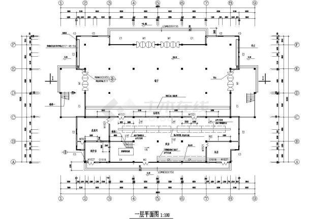 某学院新校舍建筑规划cad施工图-图二