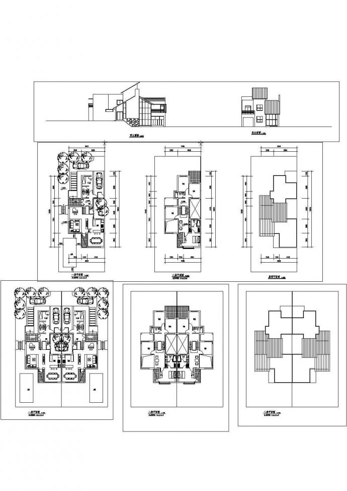某小别墅建筑方案设计CAD图_图1