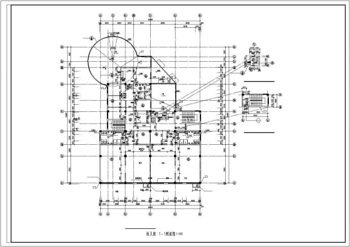 某地幼儿园平面规划CAD施工详图_图1