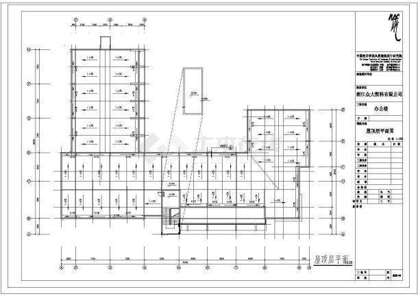 某地厂房三层办公楼设计cad施工图-图二