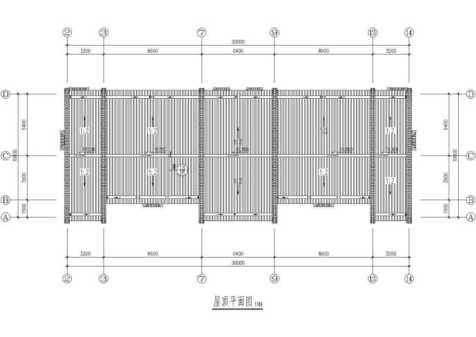 某地四层古建筑民居建筑设计cad施工图_图1