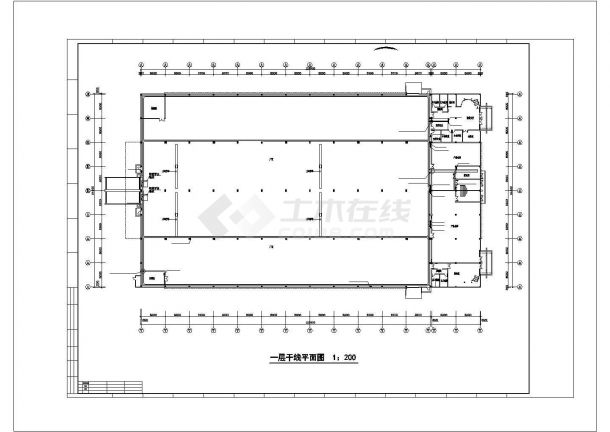 厂房设计_某公司厂房照明动力系统图CAD图纸-图二