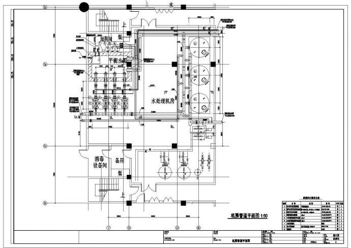 某游泳池全套工艺流程设计详细方案CAD图纸_图1