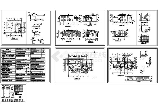 欧式别墅全套建筑施工图（含设计说明）-图一