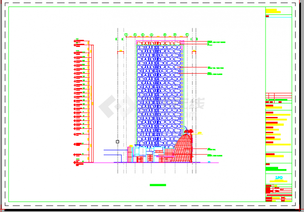 某高层框架剪力墙结构酒店大楼设计cad全套建筑施工图（甲级院设计）-图一