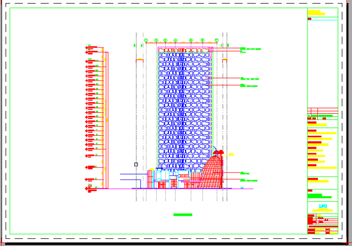 某高层框架剪力墙结构酒店大楼设计cad全套建筑施工图（甲级院设计）_图1