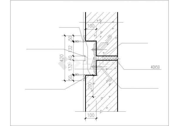 可卸及埋入式止水变形缝底板+侧墙详细设计CAD图纸-图一