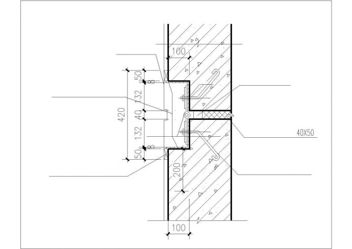 可卸及埋入式止水变形缝底板+侧墙详细设计CAD图纸_图1