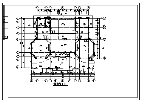 别墅设计_某三层砖混结构仿欧别墅建筑施工cad图，含效果图-图二