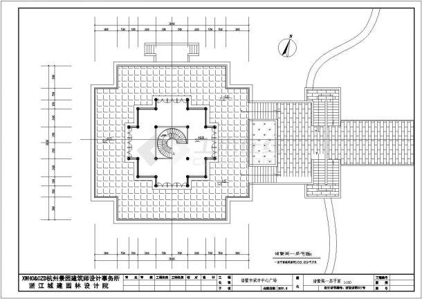 诸暨市城市中心广场景观规划设计CAD全套施工图（中式风格，甲级院设计）-图二