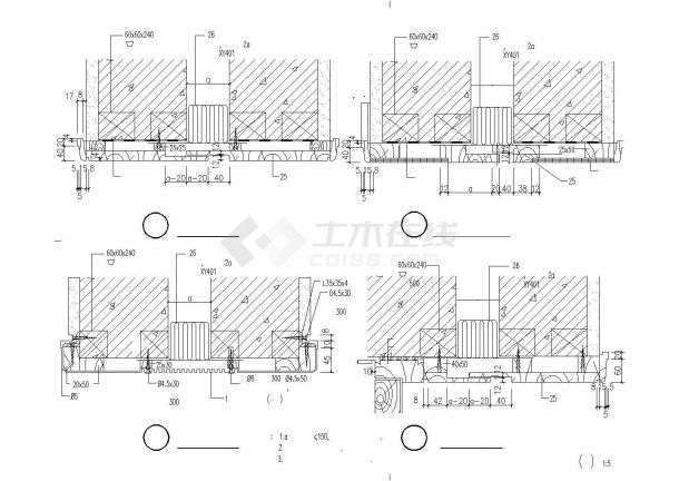 房屋楼地面变形缝详细设计CAD图纸-图二