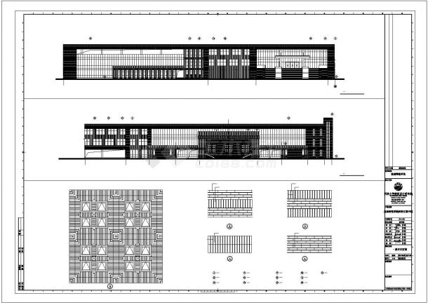 某师范学院七层框架结构图书馆设计cad全套建筑施工图（含设计说明，含结构设计，含给排水设计，含暖通设计，含电气设计）-图二