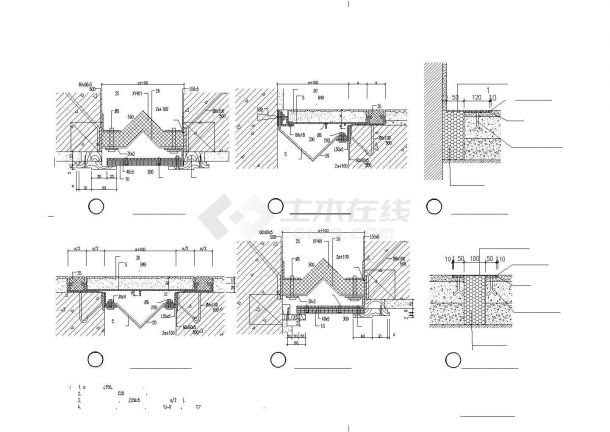 经典常用变形缝节点详细设计CAD图纸（14张）-图一