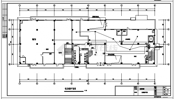 某著名集团六层设备楼消防设计cad图(含平面图，共八张)-图二