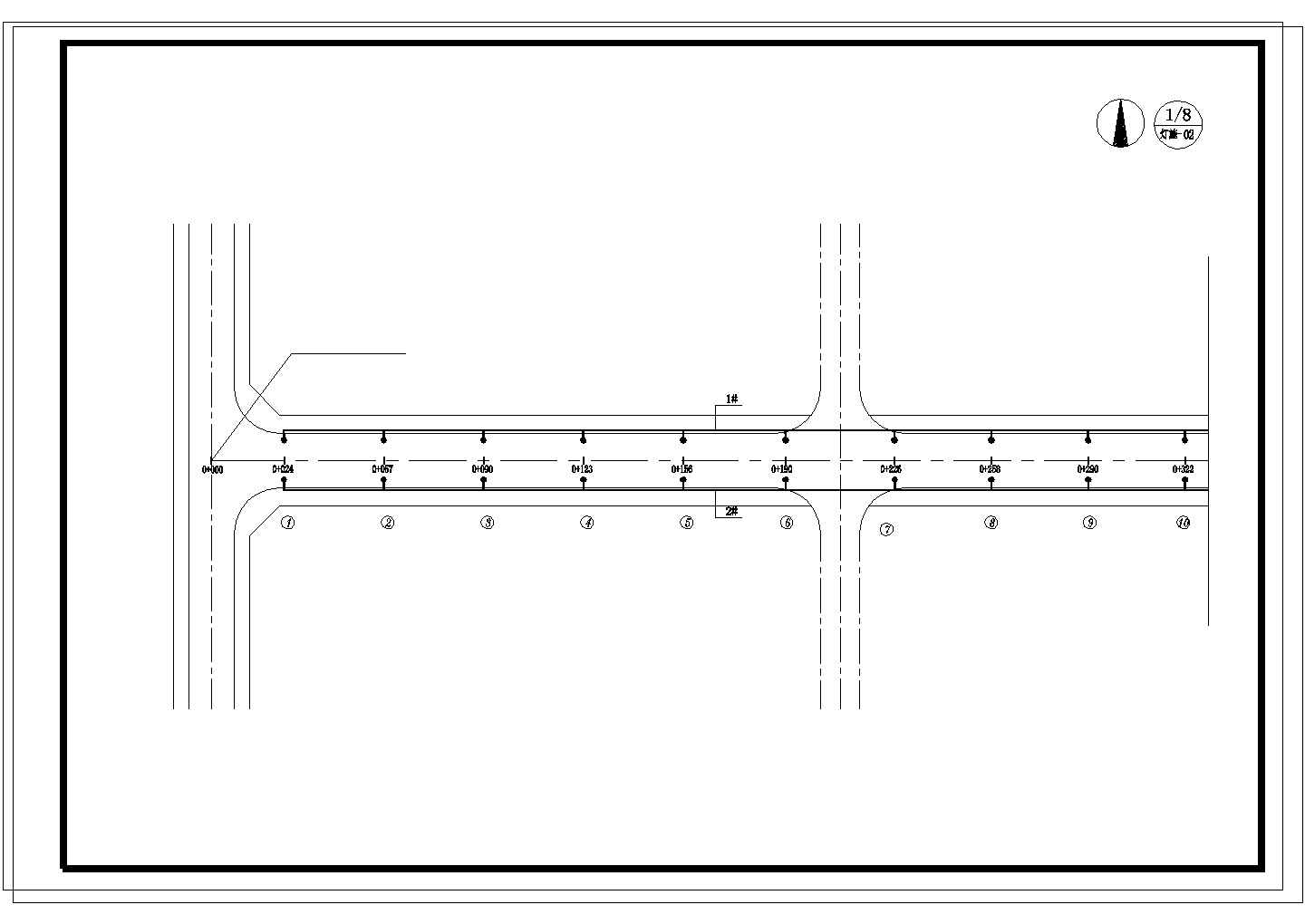 全套路灯施工设计(cad)图