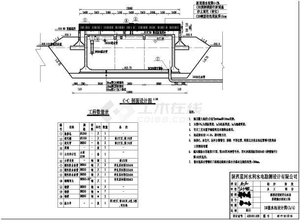 800m蓄水池构造工程设计施工图