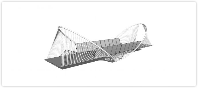 弧形靠背椅造型现代风格桥su模型_图1