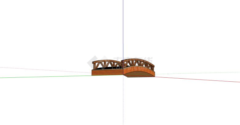 现代水泥平直斜拉桥su模型-图一