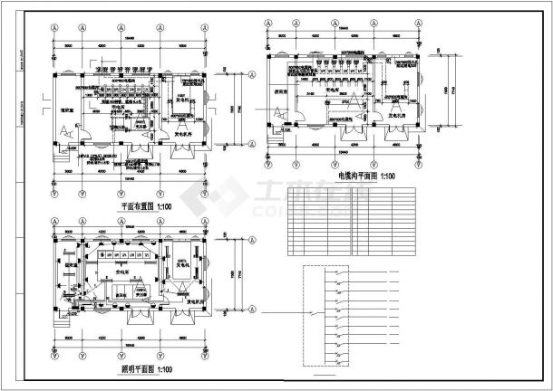某变电站变配电、照明、防雷接地系统CAD图-图二