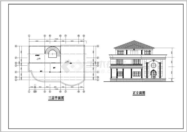 12个别墅设计方案CAD施工图-图一