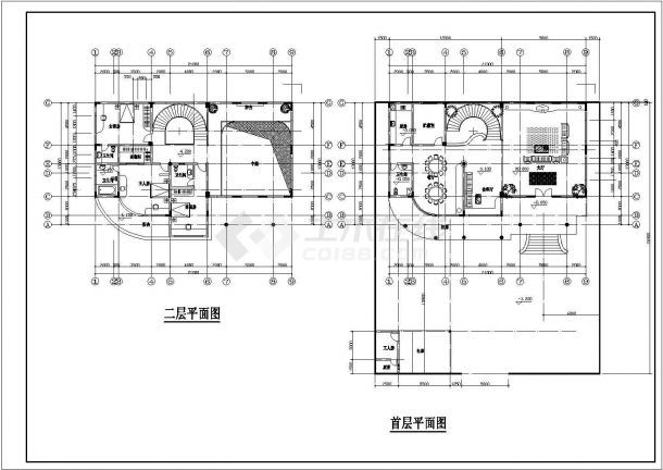 12个别墅设计方案CAD施工图-图二