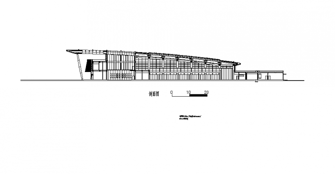 2层14421平方米汽车客运站筋混凝土框架结构设计施工cad图纸_图1