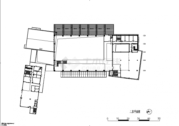 2层14421平方米汽车客运站筋混凝土框架结构设计施工cad图纸-图二