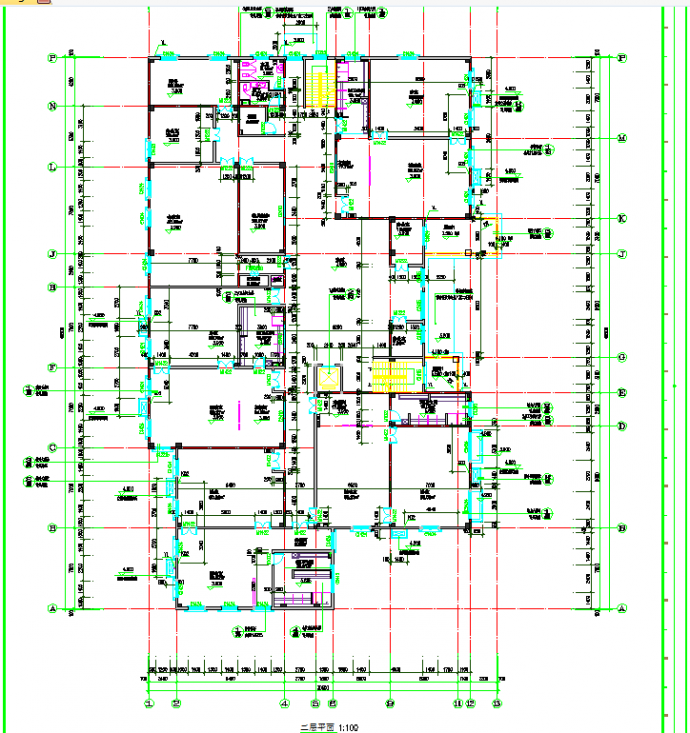 某地三层11班幼儿园建筑施工图设计CAD图纸_图1