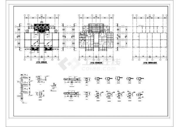 长53.1米 宽14米 6+1跃层砖混单元住宅楼结构施工图图纸-图二