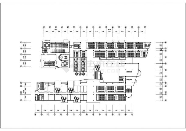 南昌某大型长95米宽78米五层大学教学楼建筑设计CAD图纸-图一