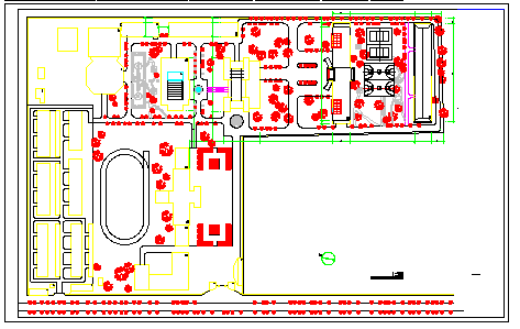 某学校图书馆建筑施工设计CAD图-图一