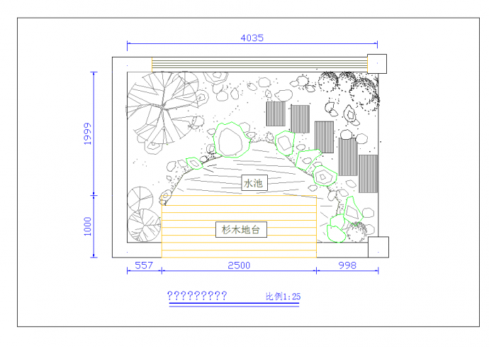 某地屋顶花园及庭院景观全套CAD施工CAD图纸_图1